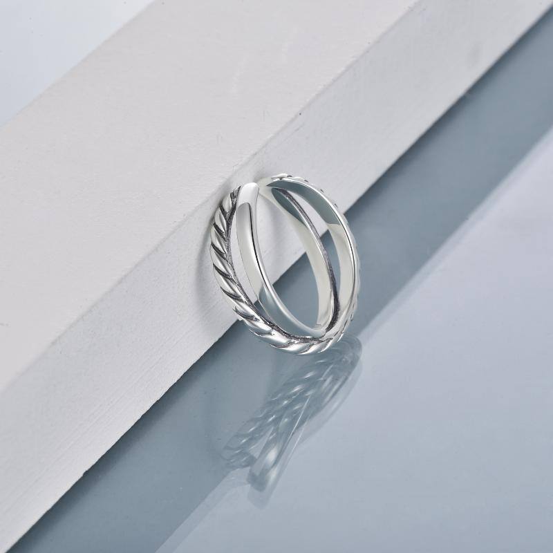 Bague ouverte en argent sterling-3