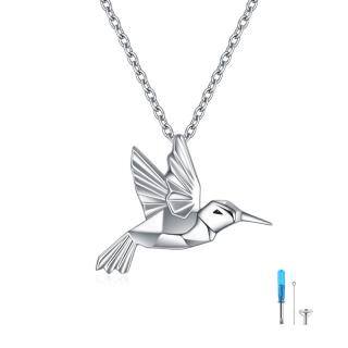 Sterling Silver Origami Hummingbird Urn Necklace for Ashes-56