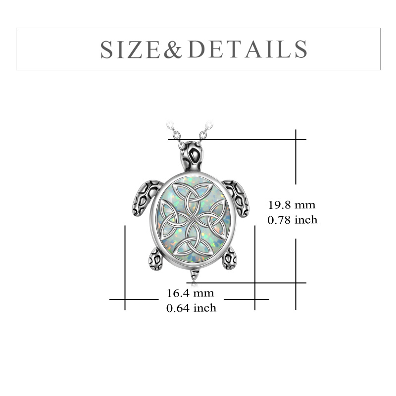 Collier d'urne de tortue en argent sterling de forme ovale pour cendres-6