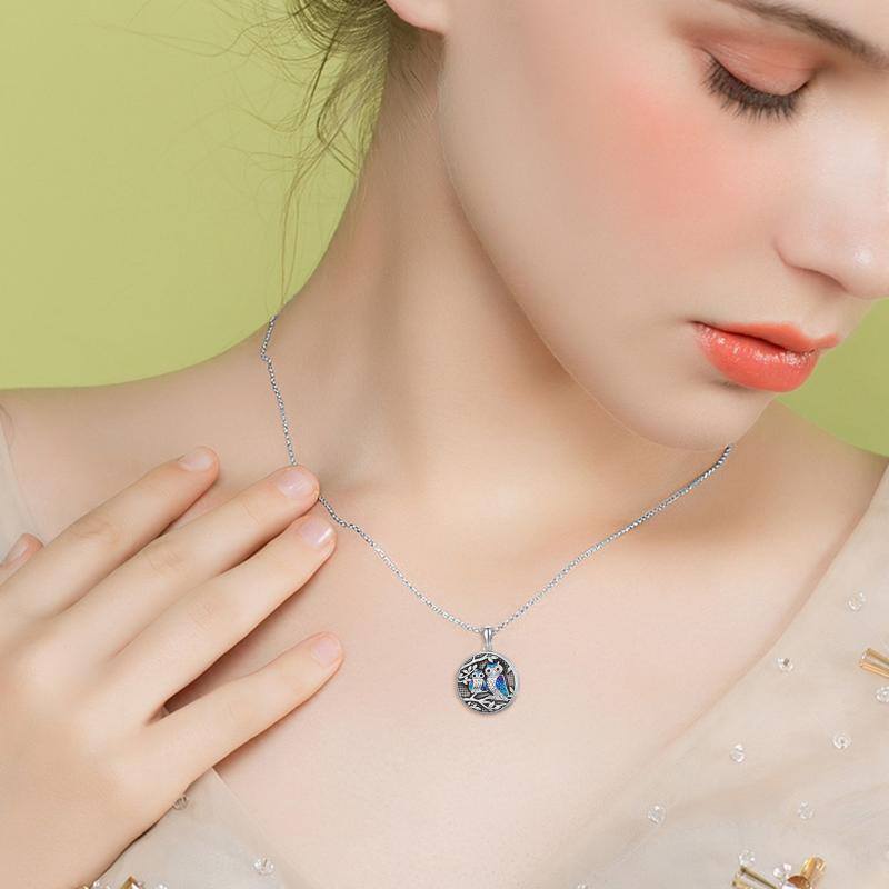 Sterling zilveren uil & gepersonaliseerde foto medaillon HALSKETTING voor mannen beste vriend-8