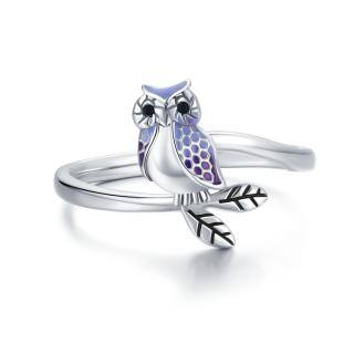 Sterling Silver Owl Ring-30