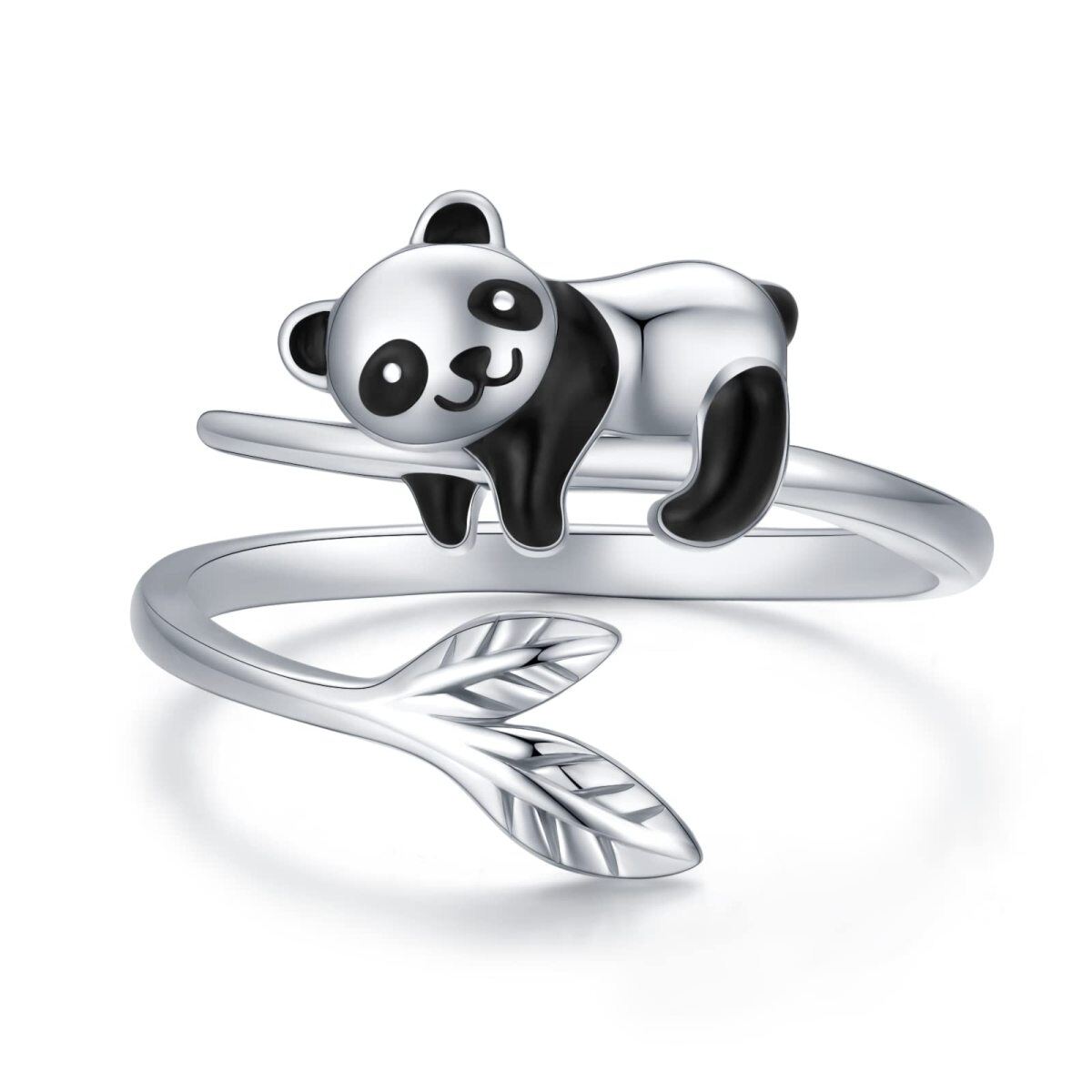 Sterling Silver Panda Open Ring-1