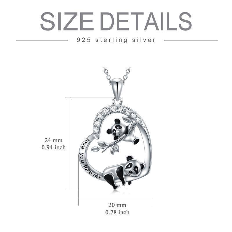 Collier pendentif panda en argent sterling-5