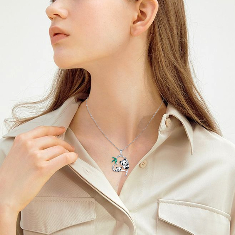 Pendentif Panda en argent sterling-2