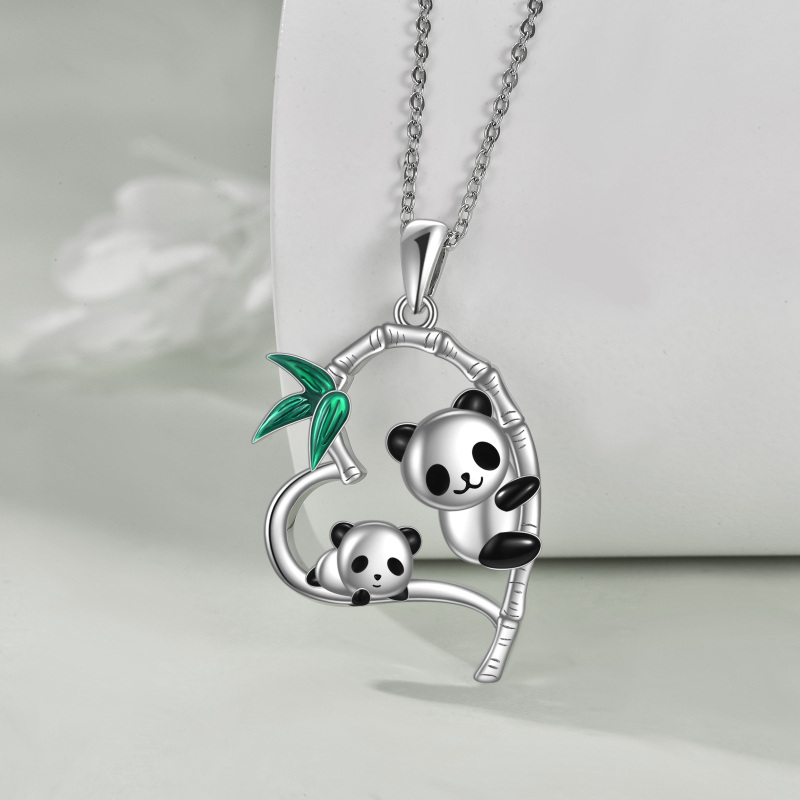 Pendentif Panda en argent sterling-4