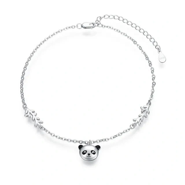 Panda en argent sterling, simple couche, ancre-1