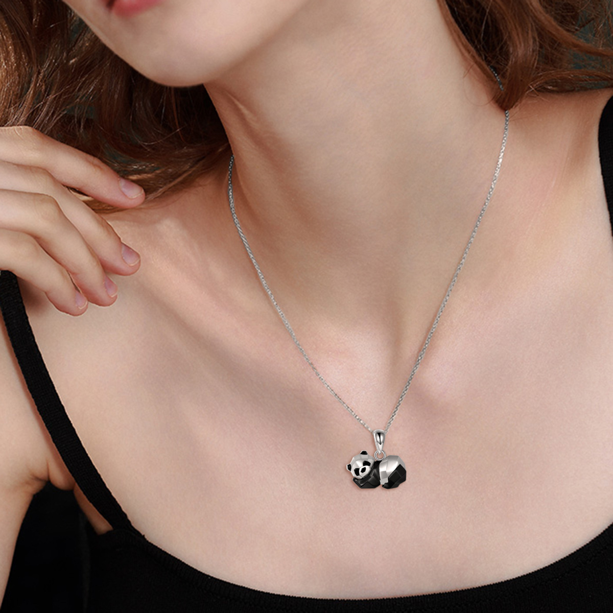 Sterling Silver Panda Urn Necklace for Ashes-2