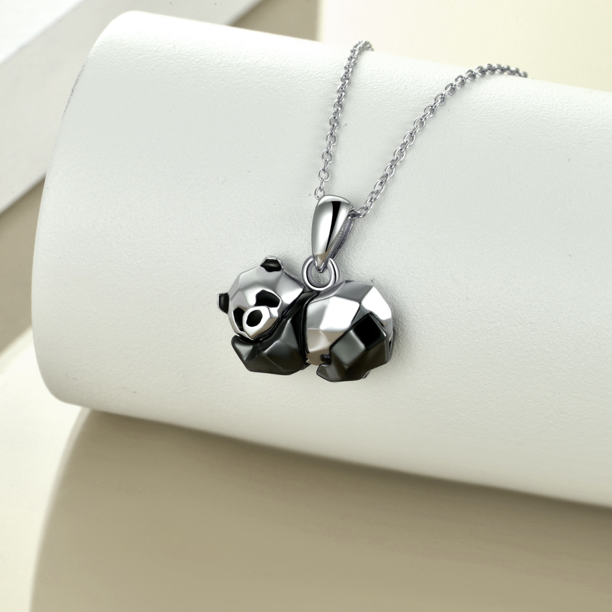 Sterling Silver Panda Urn Necklace for Ashes-3