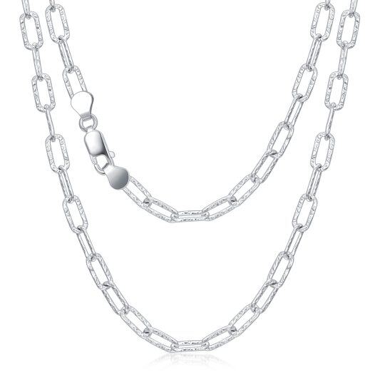 Collana a catena con graffette in argento sterling