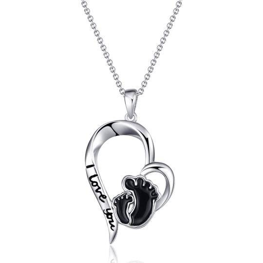 Collana con ciondolo a forma di zampa in argento sterling