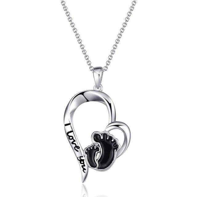 Collana con ciondolo a forma di zampa in argento sterling-1