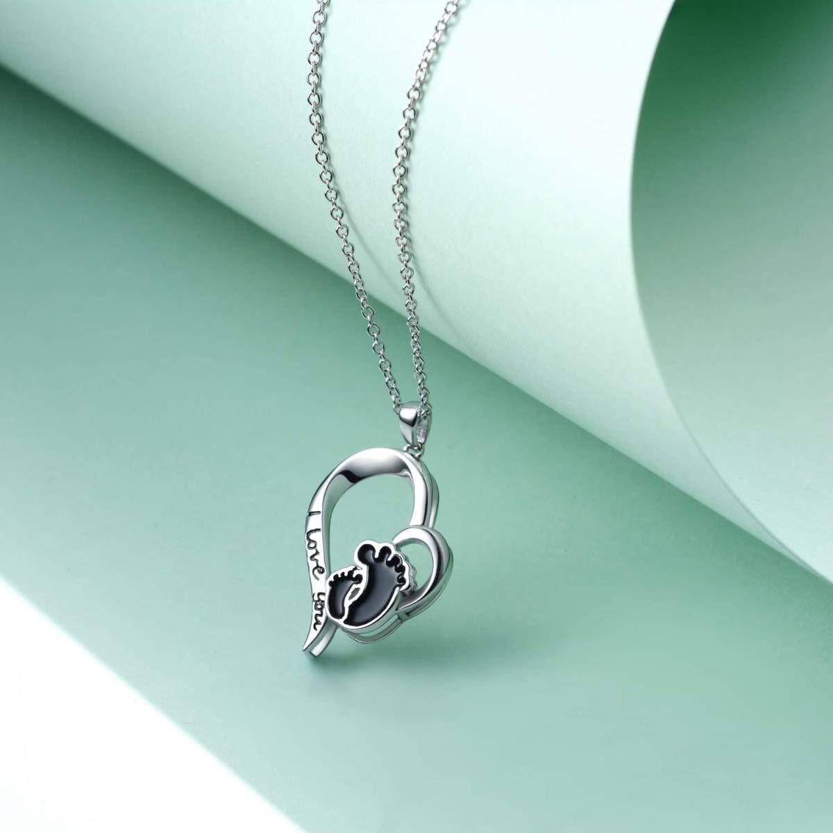 Sterling Silver Paw Pendant Necklace-5