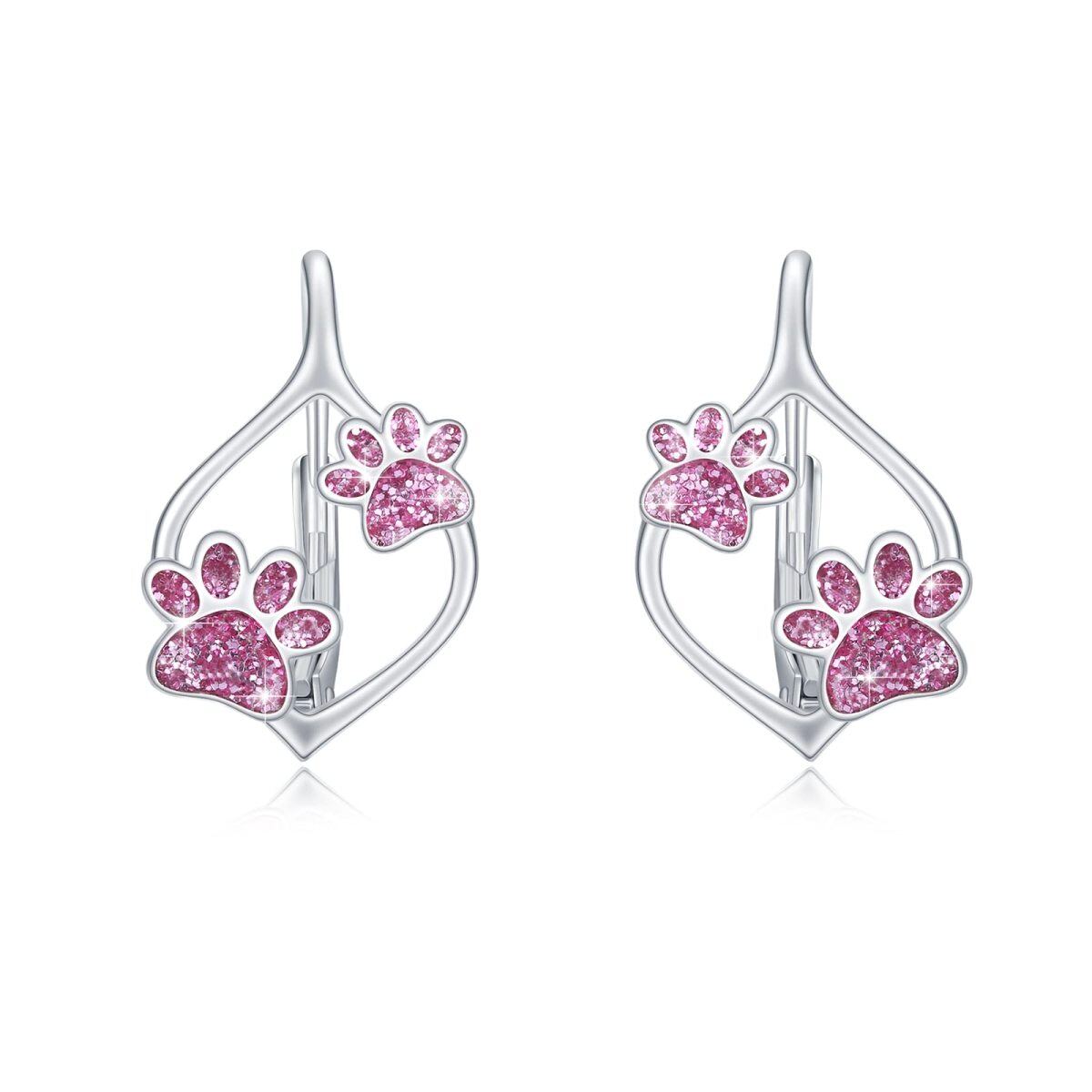 Boucles d'oreilles en argent Sterling Paw-1