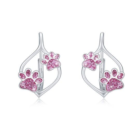 Sterling Silver Paw Stud Earrings