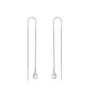 Sterling Silver Pear Moissanite Drop Shape Drop Earrings For Women-46