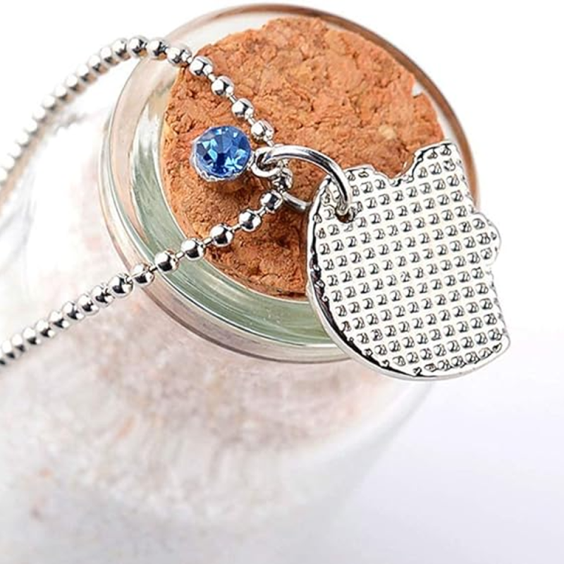 Naszyjnik z wisiorkiem ze srebra próby 925 z cyrkonią sześcienną-5