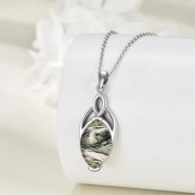 Collana con ciondolo in argento sterling-4