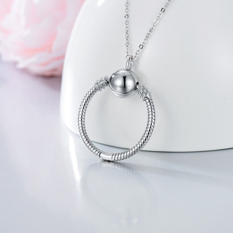 قلادة كرة من الفضة الإسترلينية-3