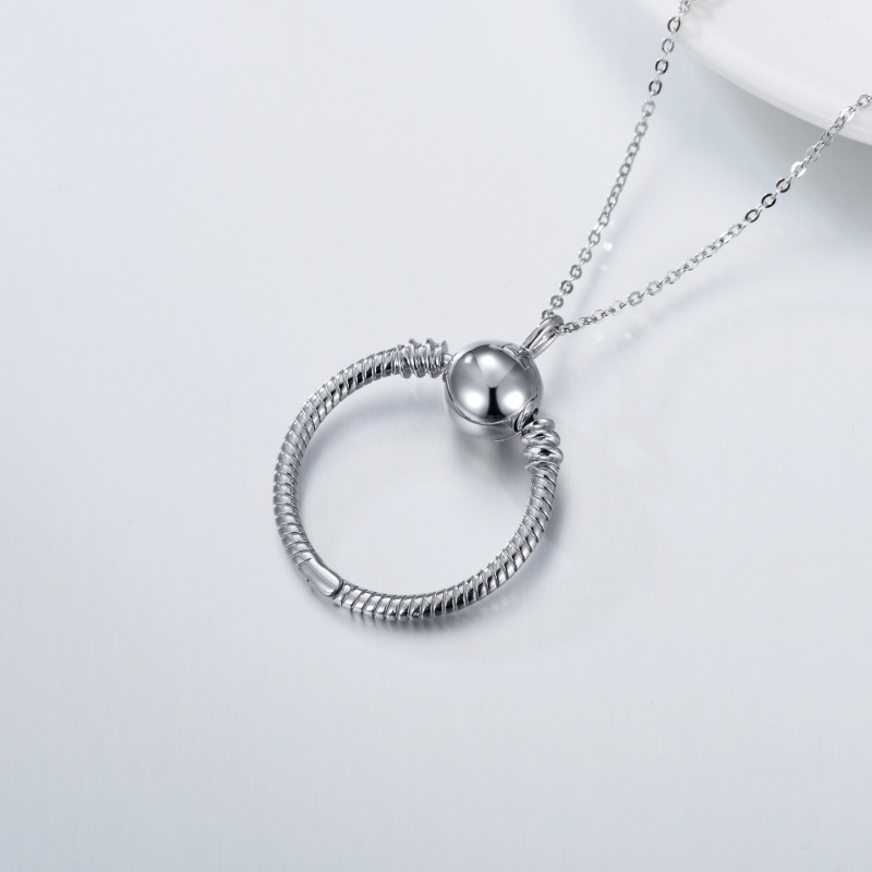 قلادة كرة من الفضة الإسترلينية-4