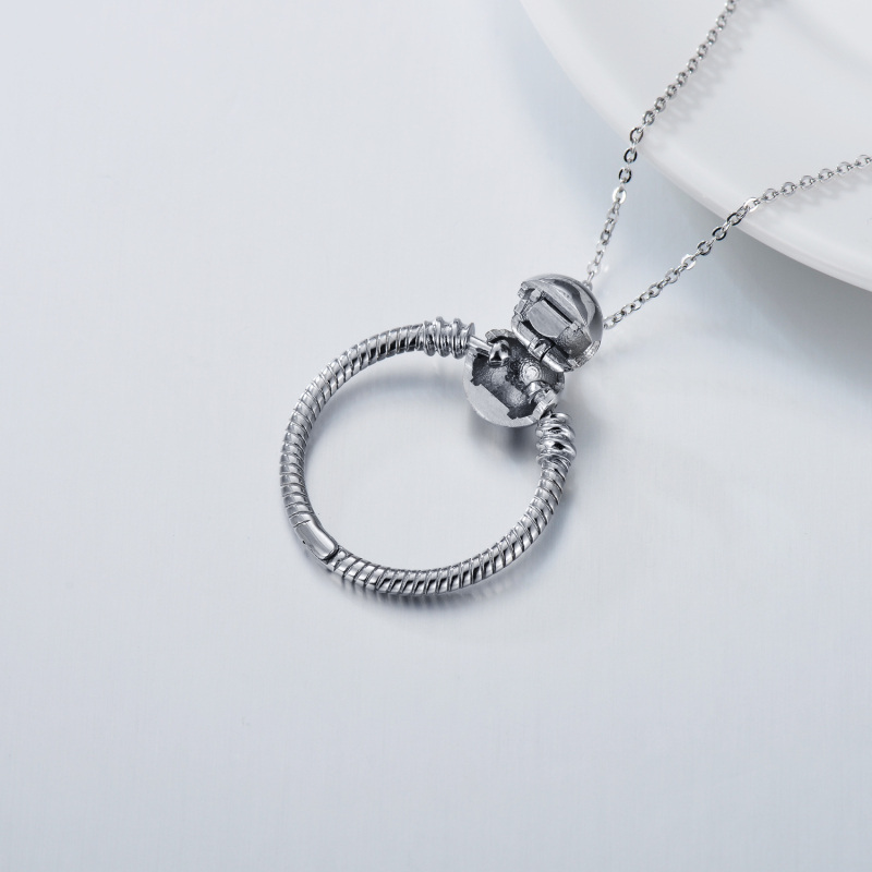 قلادة كرة من الفضة الإسترلينية-5