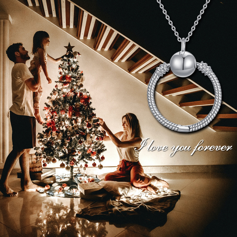 قلادة كرة من الفضة الإسترلينية-6