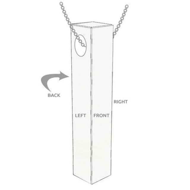 Collana con ciondolo personalizzato con nome classico in argento sterling-5