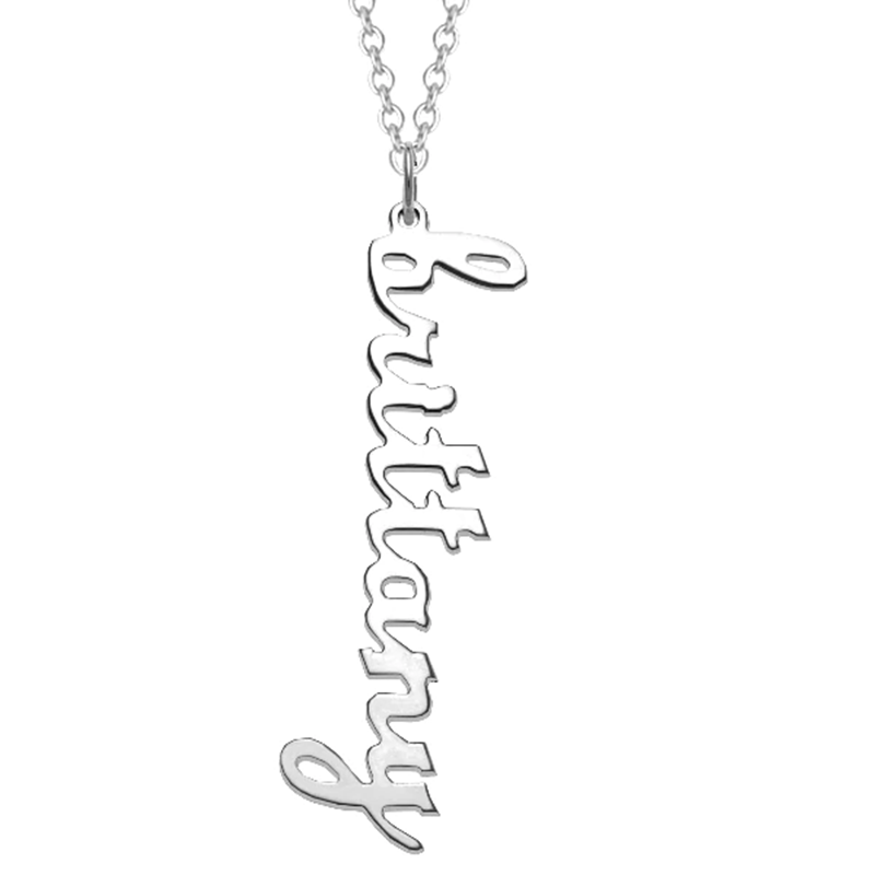 Sterling Silver Personalized Classic Name Pendant Necklace-1