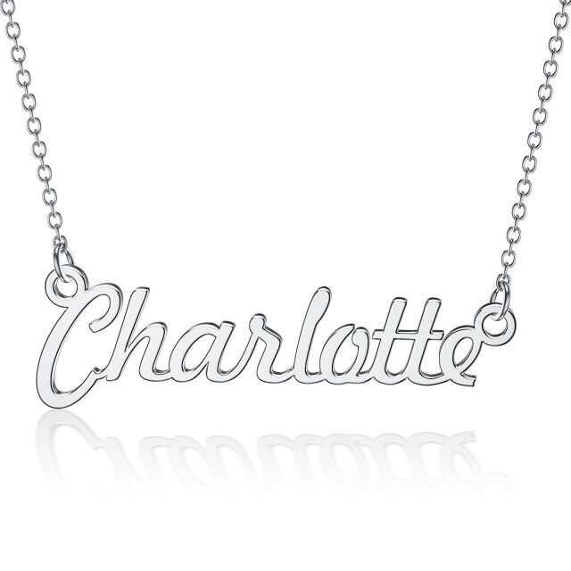 Sterling Silver Personalized Classic Name Pendant Necklace