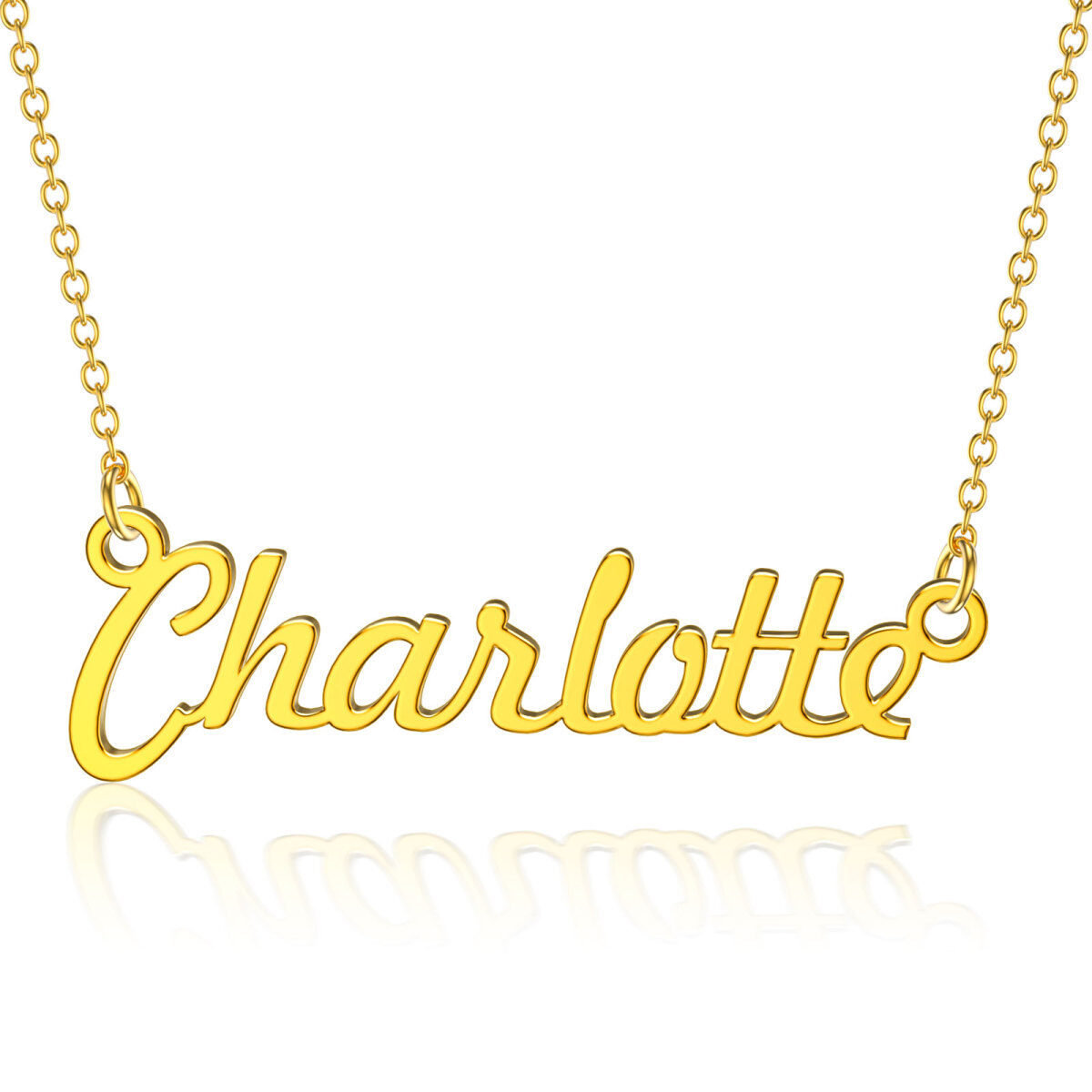 Sterling Silver Personalized Classic Name Pendant Necklace-4