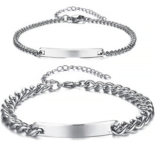 Sterling Silver Personalized Engraving & Bar Identification Bracelet-9