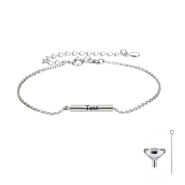 Bracciale identificativo con incisione personalizzata in argento sterling-3