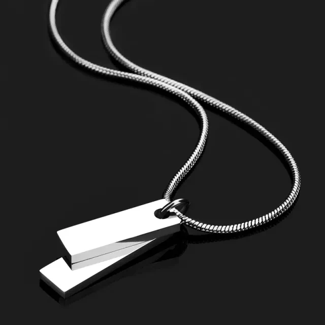 Collier en argent sterling avec gravure personnalisée pour hommes-3