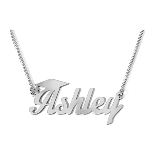 Collier en argent sterling avec gravure personnalisée