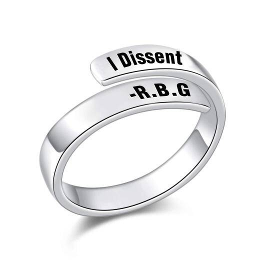 Bague en argent sterling avec gravure personnalisée