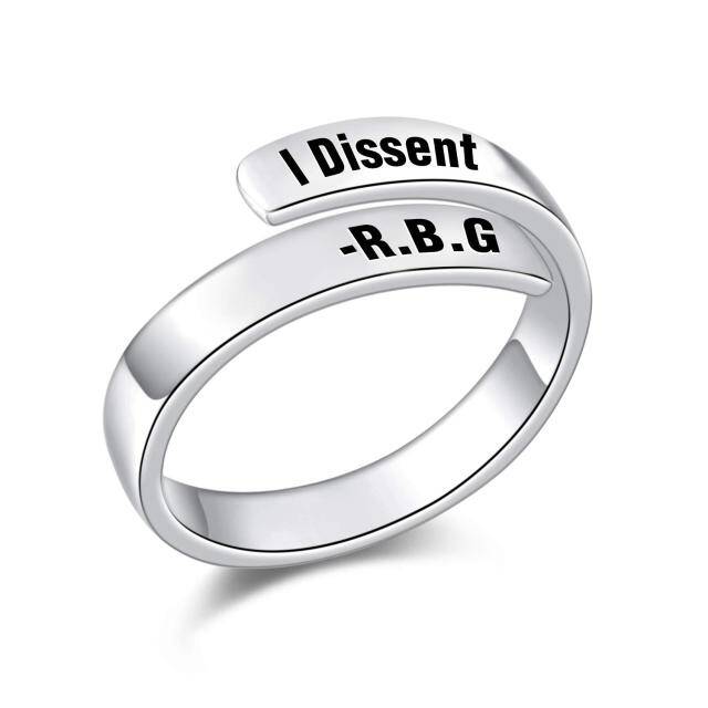 Bague en argent sterling avec gravure personnalisée-1