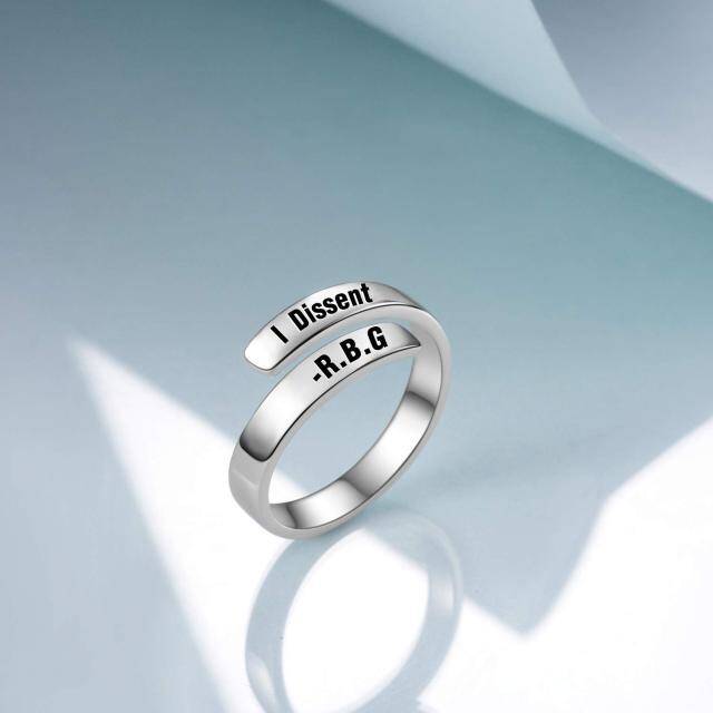 Sterling Silver Personalized Engraving Ring-3