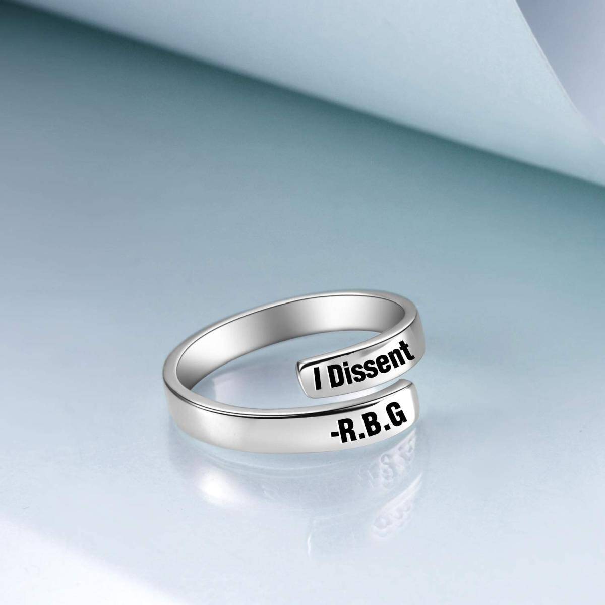 Sterling Silver Personalized Engraving Ring-4