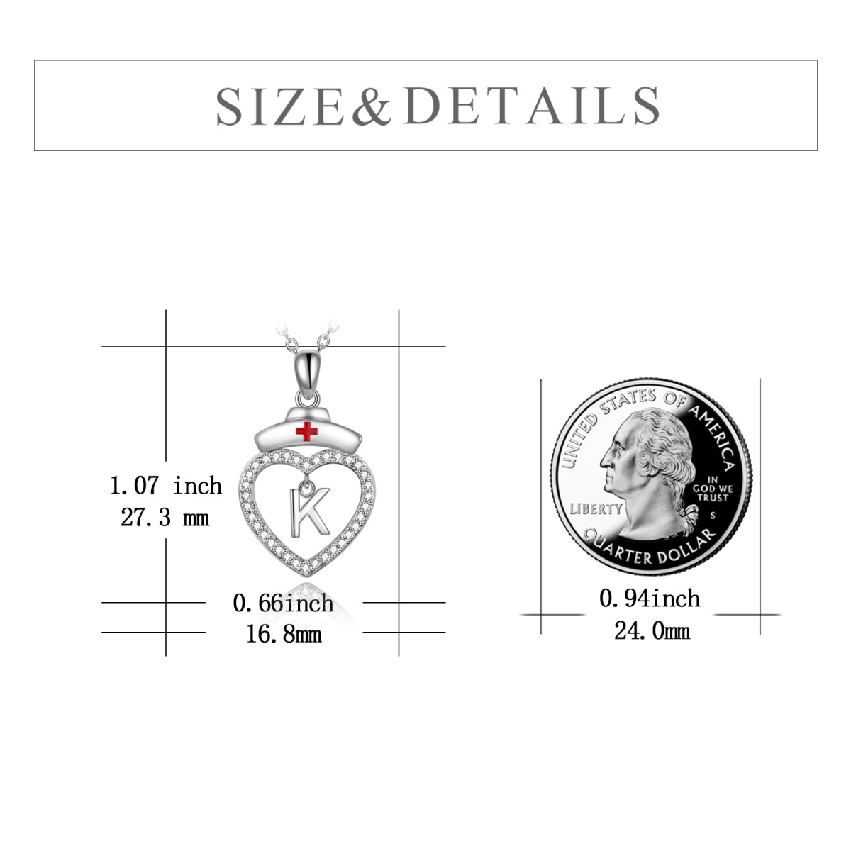 Collier en argent sterling avec pendentif en zircon cubique et lettre initiale K-5