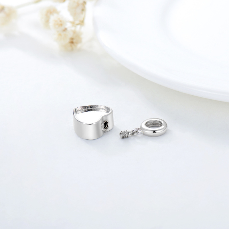 Colgante de plata con foto y corazón personalizados-3