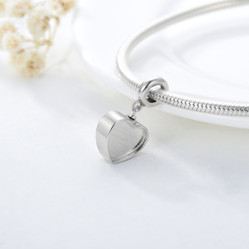 Colgante de plata con foto y corazón personalizados-4