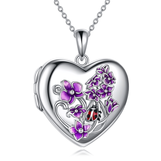 Collier en argent sterling avec photo personnalisée et coeur Collier avec photo personnali