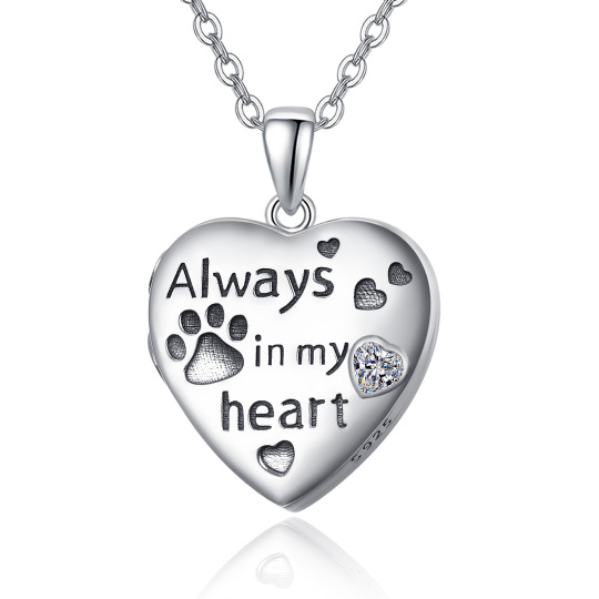 Sterling Silver Personalized Photo Personalized Photo Locket Necklace with Engraved Word