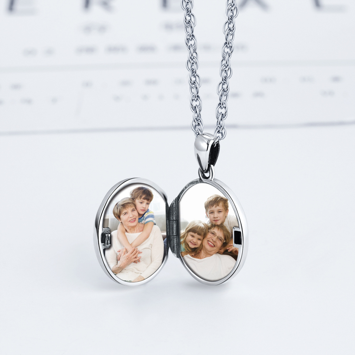 Sterling Silver Saint Michael Personalized Photo Locket Necklace With Engraved Word For Man-5