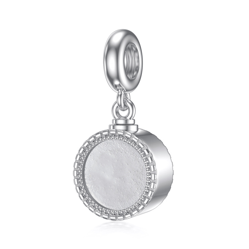 Sterling Silver Personalized Photo Urn for Ashes Dangle Charm-4