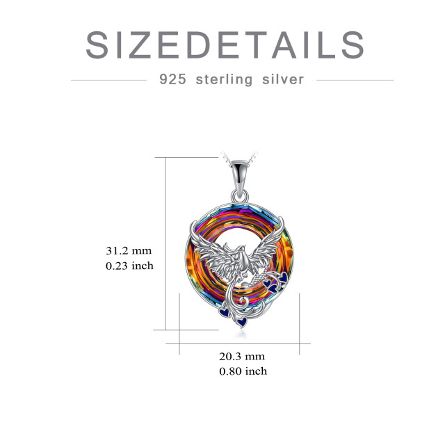 Sterling Zilveren Phoenix Kristallen Hanger Ketting-5