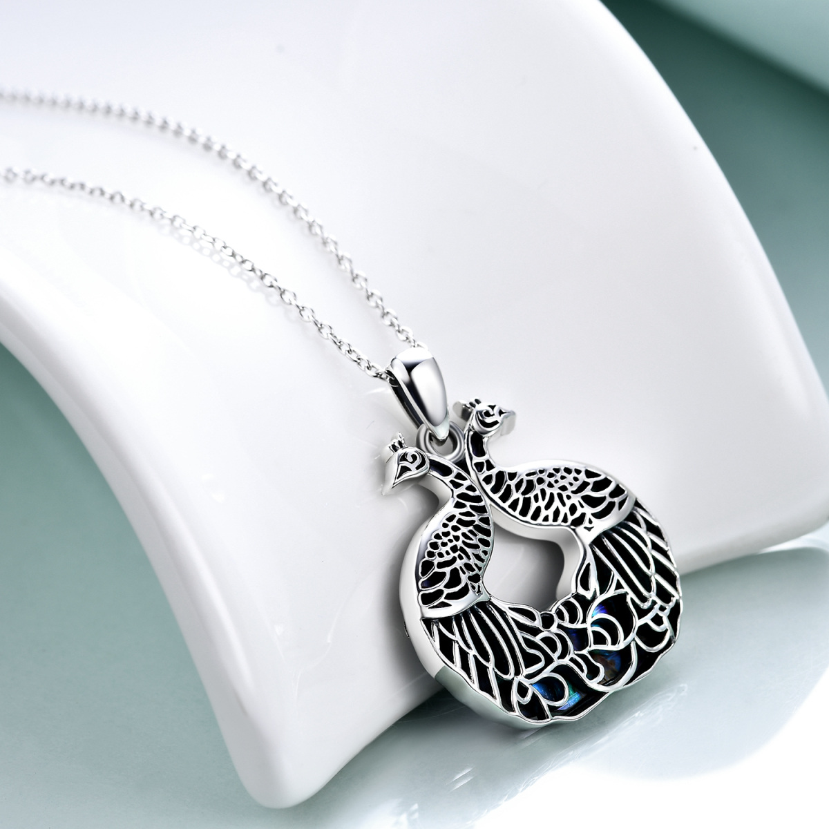 Collier pendentif phénix en argent sterling-4