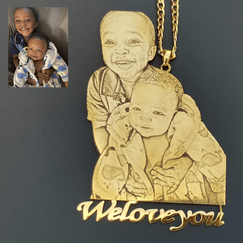 Sterling Silver Photo Customization Pendant Necklace-4