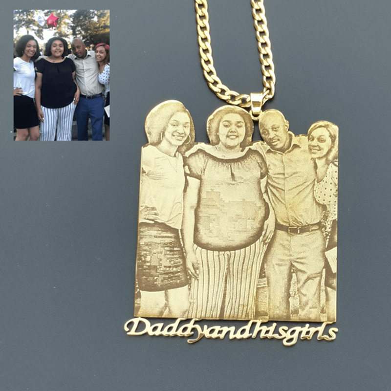 Sterling Silver Photo Customization Pendant Necklace-6