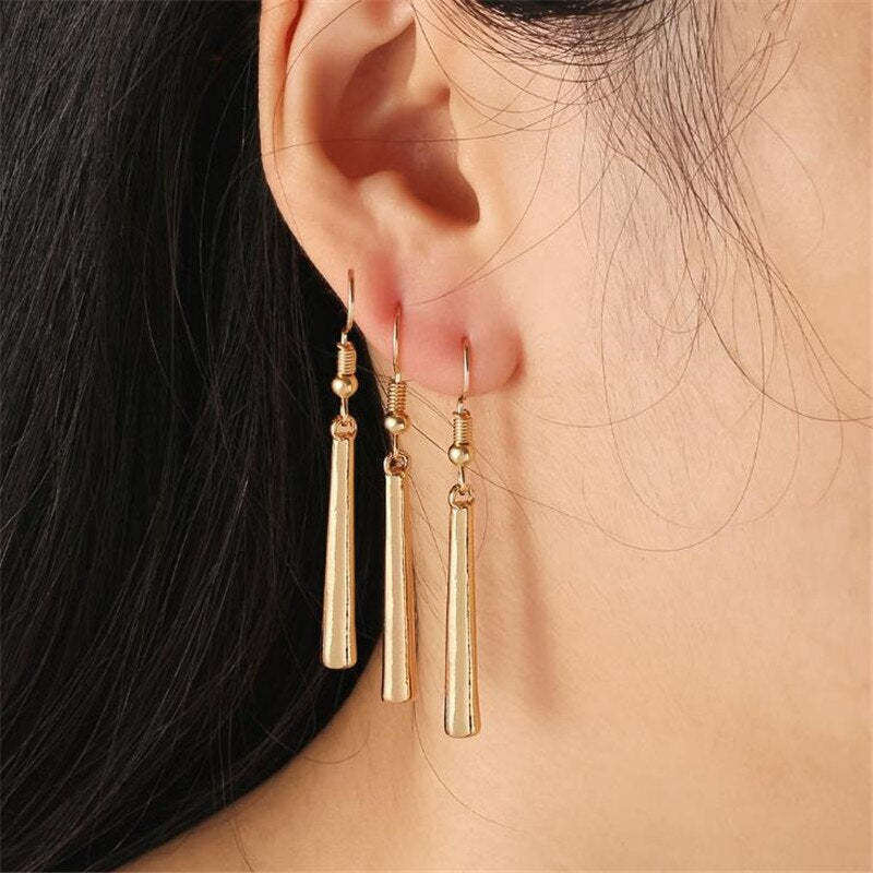Sterling Silver with Yellow Gold Plated Drop Earrings-1