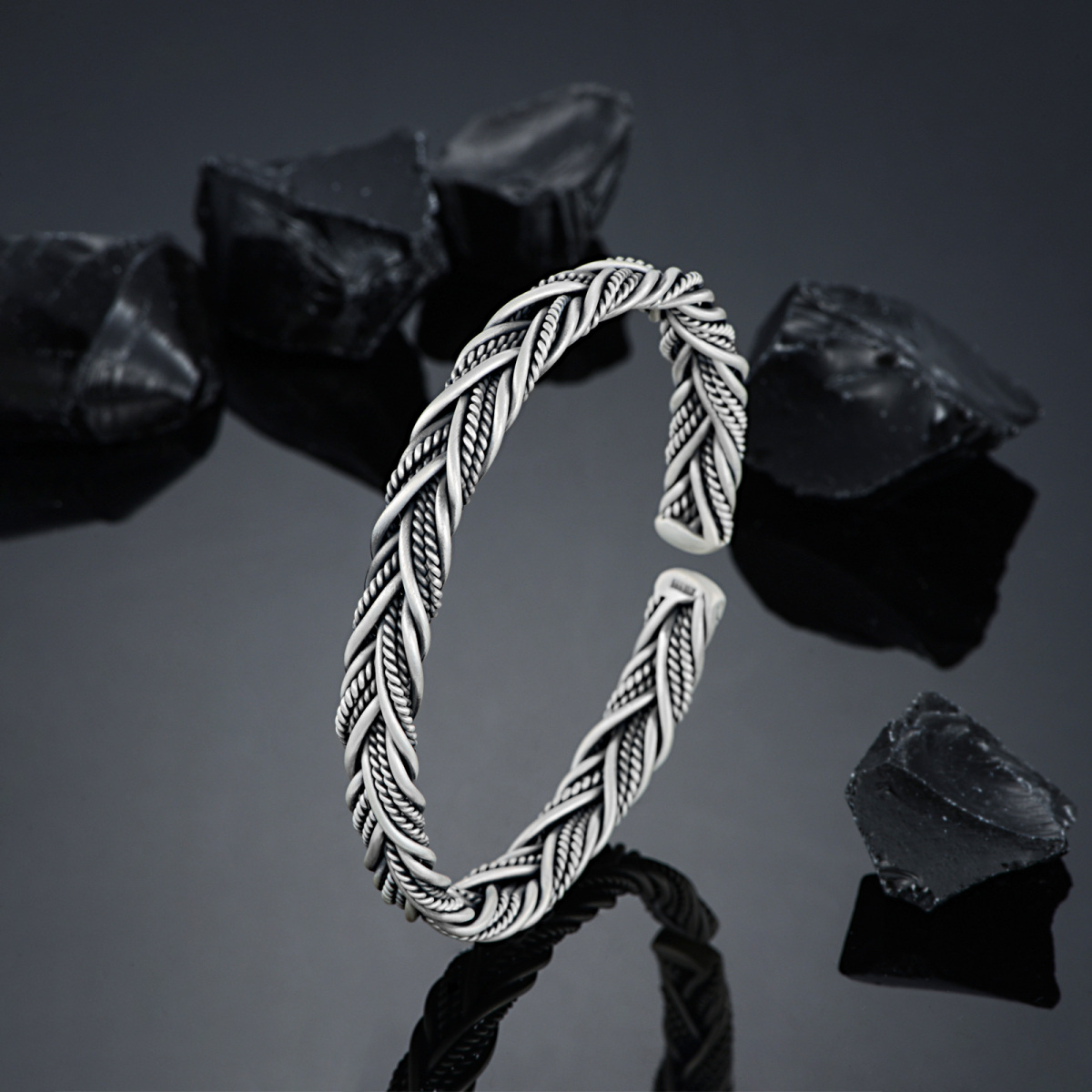 Bracelet en argent sterling pour hommes-3